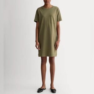 Everlane Women Olive Green T-Shirt Dress Size S